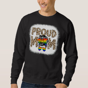 Sudadera Orgullosa Mamá Leopardo Lgbtq Orgullo Gay Rainbow 