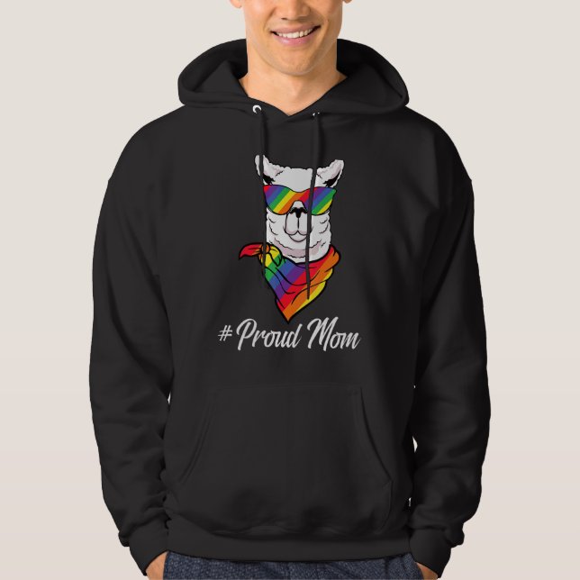 Sudadera Orgullosa Mamá Mamá Llama Orgullo Alpaca Lgbt Arco (Anverso)