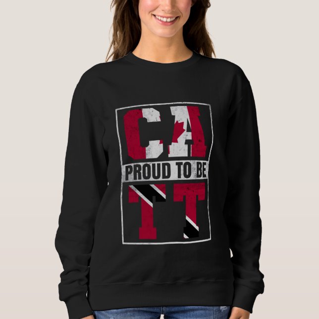 Sudadera Orgullosa mezcla canadiense trinitense con Canadá  (Anverso)