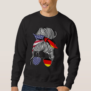 Sudadera Orgullosa mujer alemana americana patriota crecida