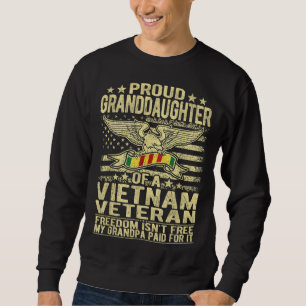 Sudadera Orgullosa Nieta Del Veterano Vietnamita - Libertad