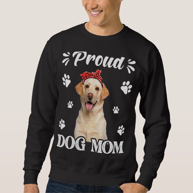 Sudadera Orgullosa perra mamá cachorro Día de la Madre 1 (Anverso)