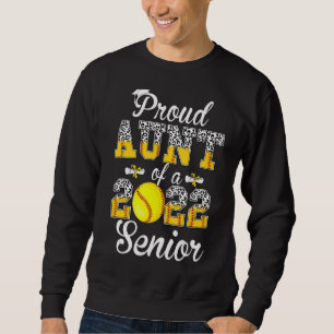 Sudadera Orgullosa Tía De Un Juego De Softbol De Leopard En