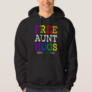 Sudadera Orgullosa tía Lgbtq, tía libre, abrazo al orgullo