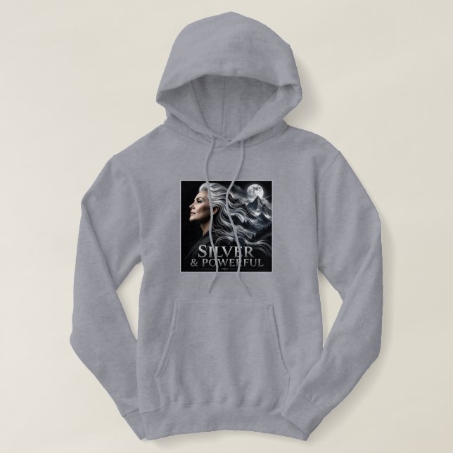 Sudadera Orgullosas hermanas plateadas y poderosas canas (Diseño del anverso)
