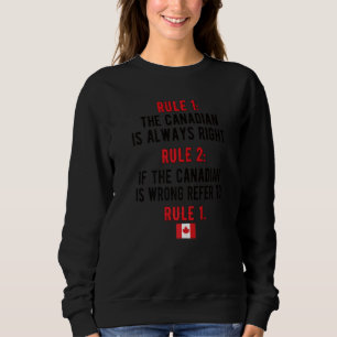 Sudadera Orgullosas reglas canadienses Bandera canadiense e