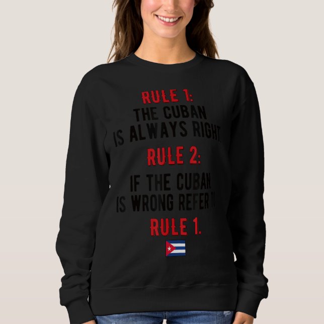 Sudadera Orgullosas reglas cubanas banderas cubanas (Anverso)