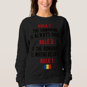 Sudadera Orgullosas reglas rumanas banderas rumanas rojas