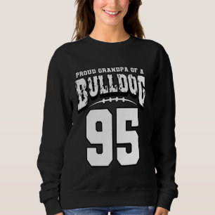 Sudadera Orgulloso Abuelo De Fútbol Bulldog Del Jugador 95