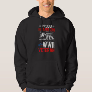 Sudadera Orgulloso Abuelo Del Veterano De Wwii Bandera Esta