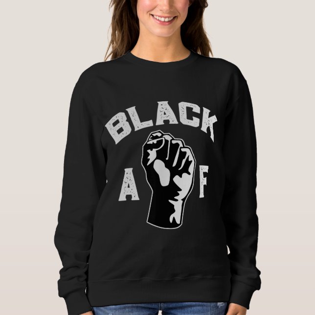 Sudadera Orgulloso Af negro pro orgullo negro Orgullo ameri (Anverso)