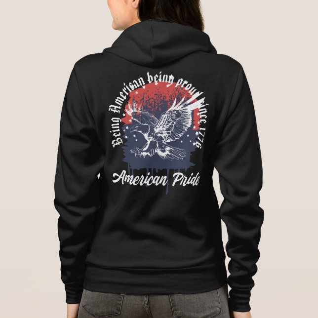 Sudadera Orgulloso Águila Americana (Reverso)