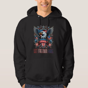 Sudadera Orgulloso águila estadounidense deja que la libert