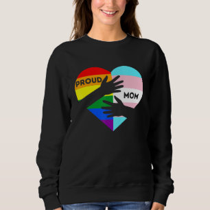 Sudadera Orgulloso Aliado Lgbtq Transexual Orgullosa Mamá O