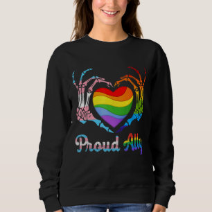 Sudadera Orgulloso aliado orgullo transgénero gay Les Lgbtq