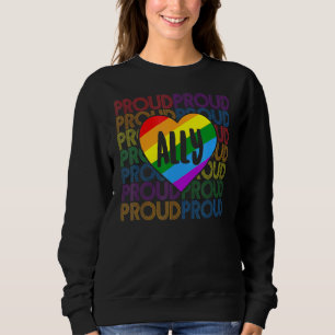Sudadera Orgulloso Ally Lgbt Heart Mes 2022 Con Corazón Agr