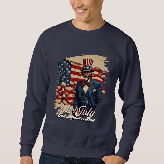 Sudadera Orgulloso Alma del 4 de julio (Anverso)