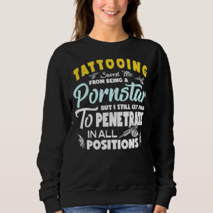 Sudadera Orgulloso artista de tatuajes y tatuista diciendo 