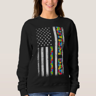 Sudadera Orgulloso autismo de los hombres papá Día del Padr