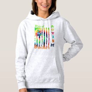 Sudadera "Orgulloso autismo Hermano Bandera de tinte autism