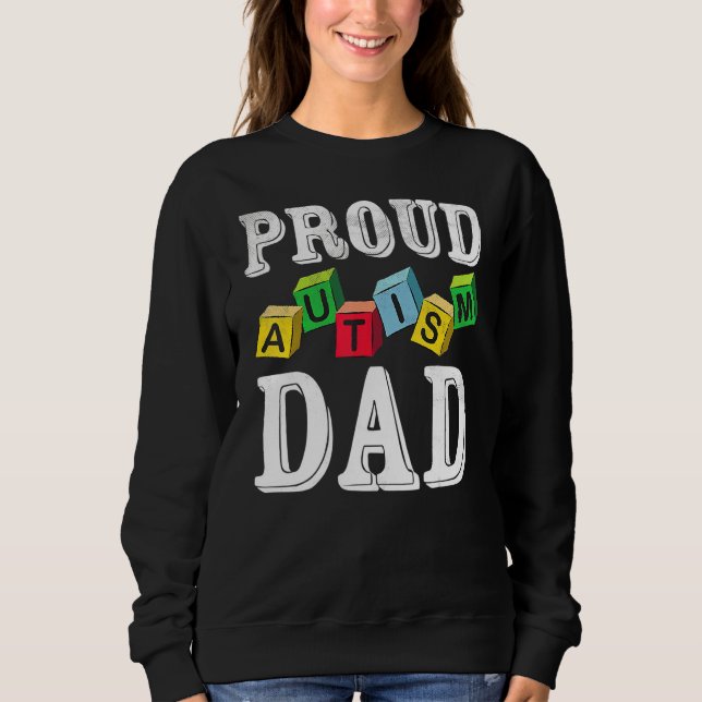 Sudadera Orgulloso autismo papá por niño autista papá padre (Anverso)