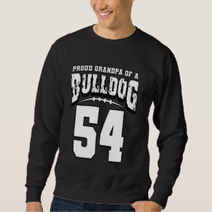 Sudadera Orgulloso Bulldog Fútbol Abuelo Del Jugador 54