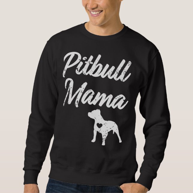 Sudadera Orgulloso Bulldog Pitbull Mama Womens Pit (Anverso)