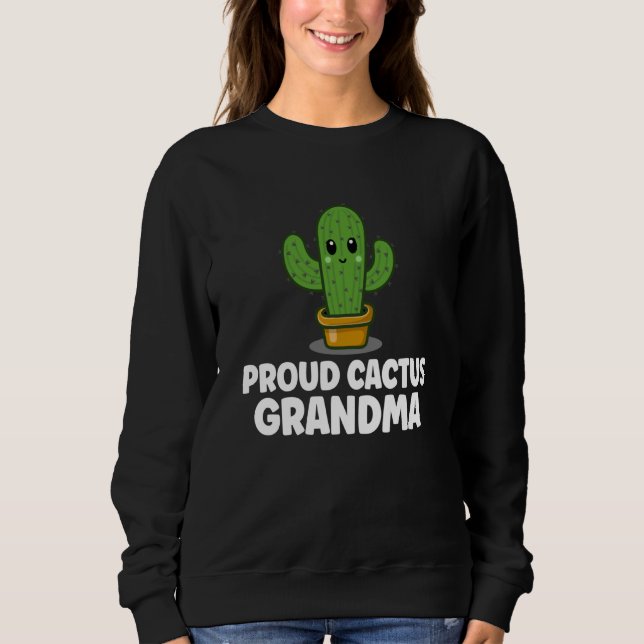 Sudadera Orgulloso Cactus Abuela Bonito Suculento (Anverso)