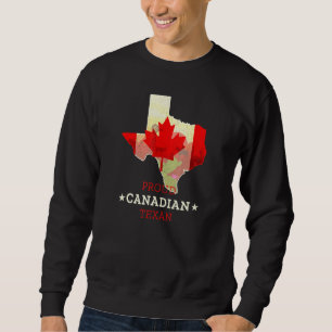 Sudadera Orgulloso Canadiense Tejano Mapa De Texas Y Canad
