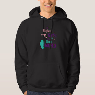 Sudadera Orgulloso chica diseña un chica de Maryland en un 