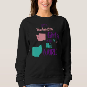 Sudadera Orgulloso chica solo chica de Washington en un mun