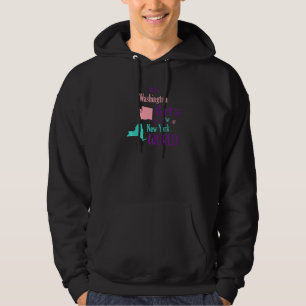 Sudadera Orgulloso chica solo chica de Washington en un New