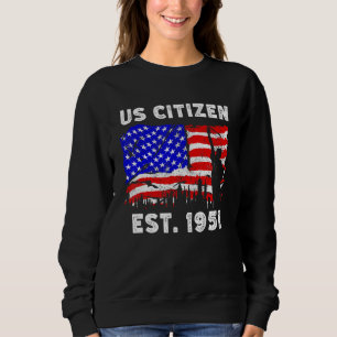Sudadera Orgulloso ciudadano estadounidense desde 1951 para