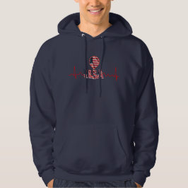 Sudadera Orgulloso corazón patriótico USA bandera gráfica