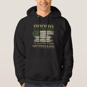 Sudadera Orgulloso De Apoyar A Nuestros Veteranos, Gracias