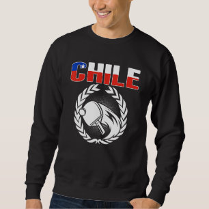 Sudadera Orgulloso de Chile Tenis de Mesa Aficionado al Pi