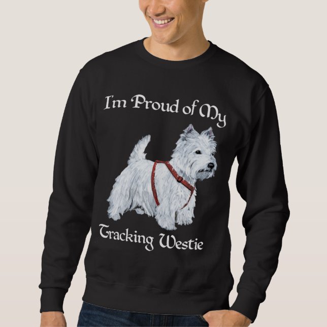 Sudadera Orgulloso de mi Westie de rastreo (Anverso)