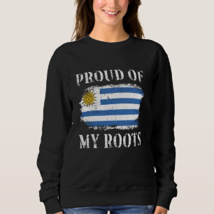 Sudadera Orgulloso de mis raíces uruguayas bandera uruguaya