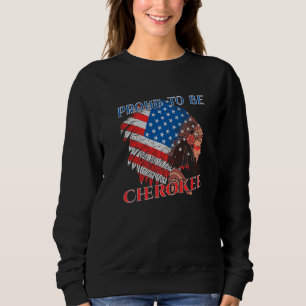 Sudadera Orgulloso de ser Cherokee La Bandera Nativa Estado