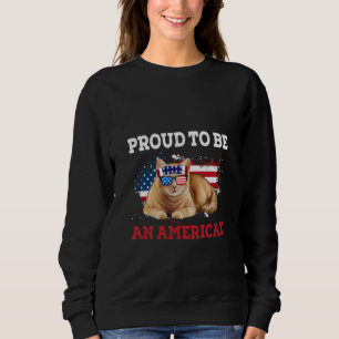 Sudadera Orgulloso De Ser El Gato Estadounidense Bandera Fe