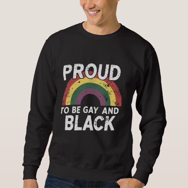 Sudadera Orgulloso De Ser Gay Y Mes Del Orgullo Negro 2025 (Anverso)