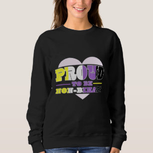 Sudadera Orgulloso De Ser No Binario Enby Genderqueer Nonbi