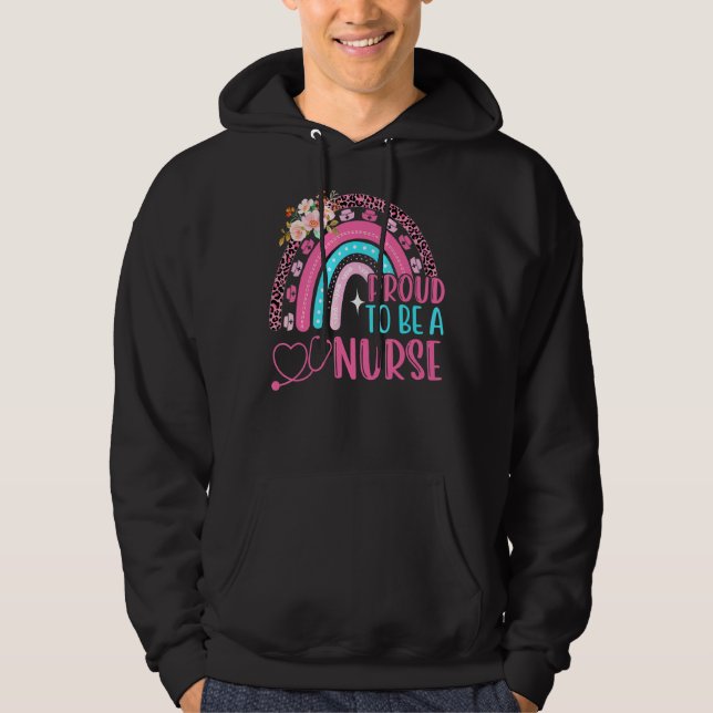 Sudadera Orgulloso De Ser Una Enfermera De Estetoscopio Arc (Anverso)