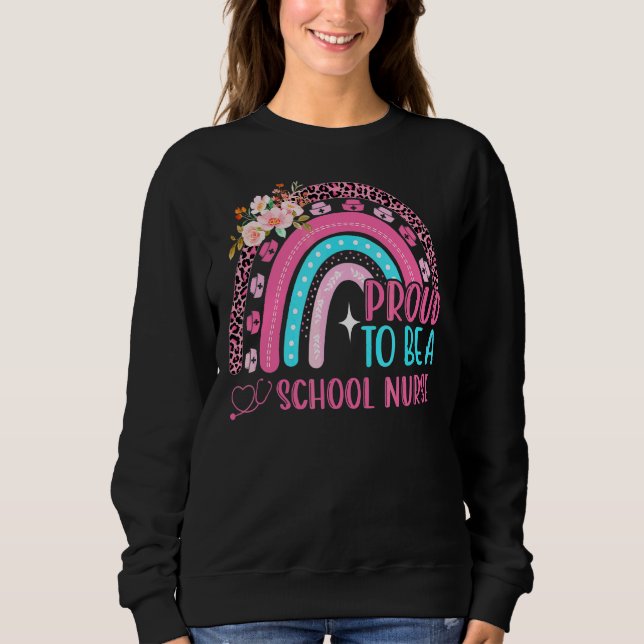 Sudadera Orgulloso De Ser Una Enfermera Escolar Iris Stetho (Anverso)