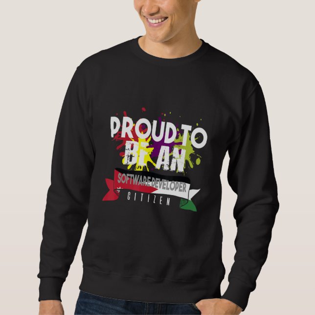 Sudadera Orgulloso Desarrollador de Software Ciudadano Prof (Anverso)