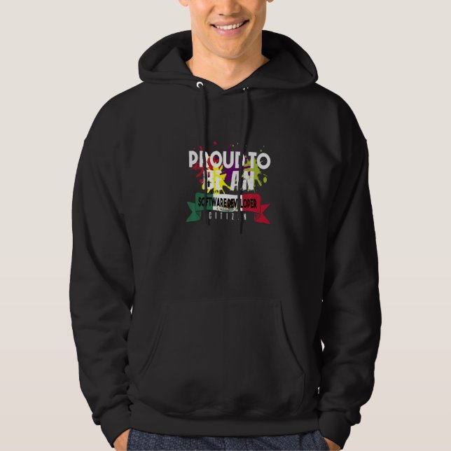 Sudadera Orgulloso Desarrollador de Software Ciudadano Prof (Anverso)