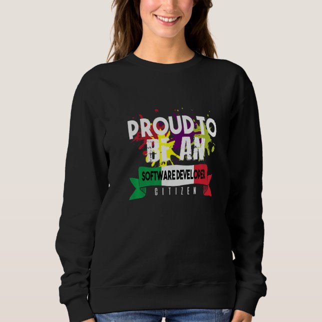 Sudadera Orgulloso Desarrollador de Software Ciudadano Prof (Anverso)