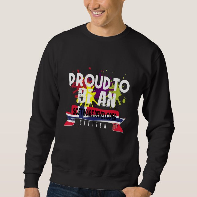 Sudadera Orgulloso Desarrollador de Software Ciudadano Prof (Anverso)
