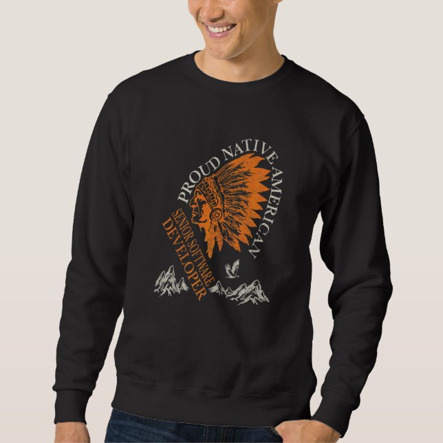 Sudadera Orgulloso Desarrollador Senior de Software Nativo  (Anverso)