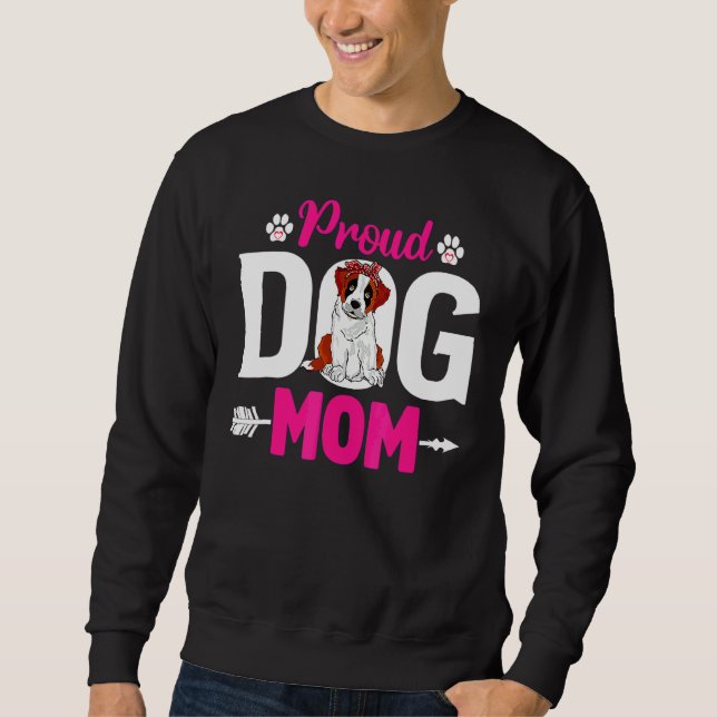 Sudadera Orgulloso Día de la Madre Perro de Bernard (Anverso)